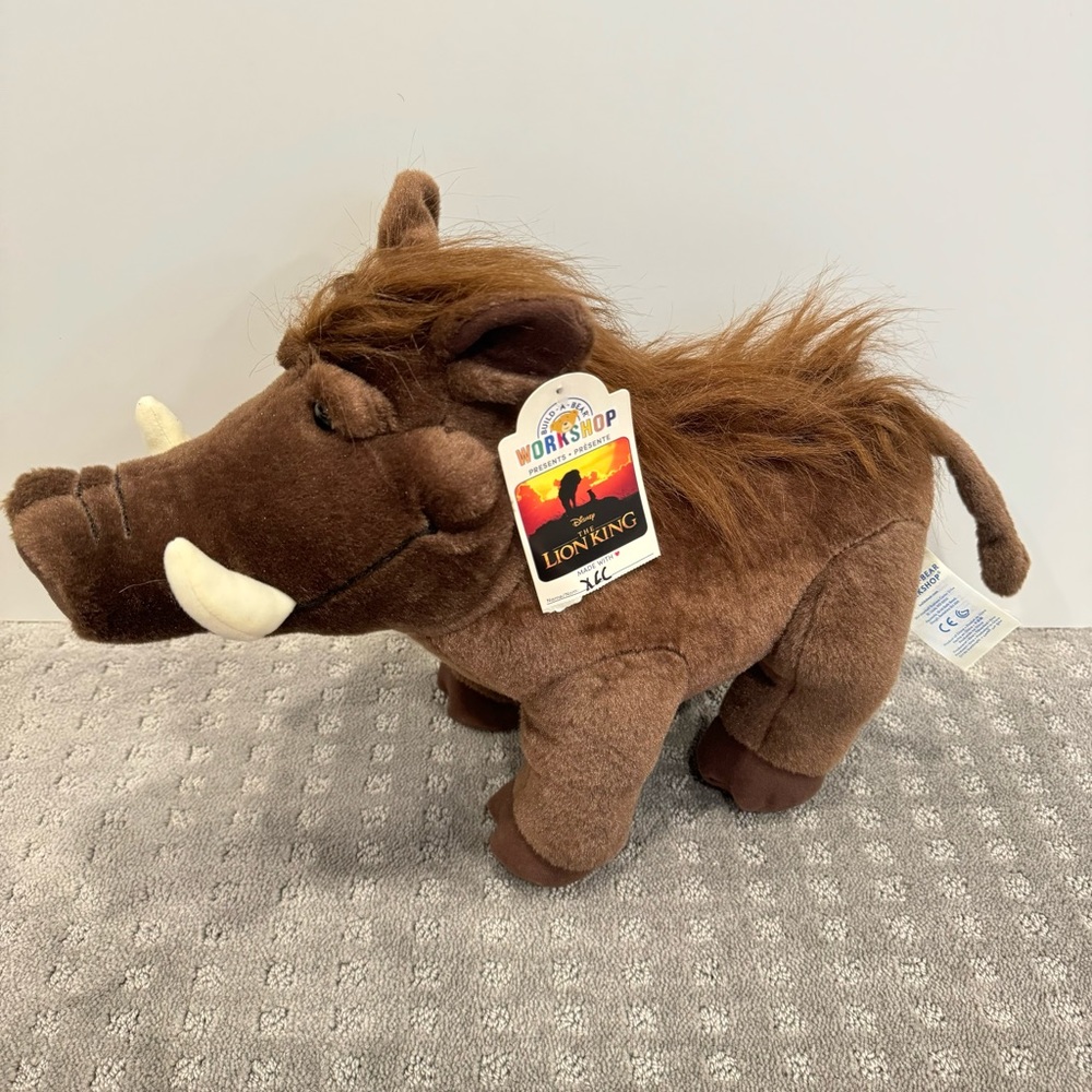 Build-A-Bear Workshop Disney The Lion King Pumbaa Plush | NWT